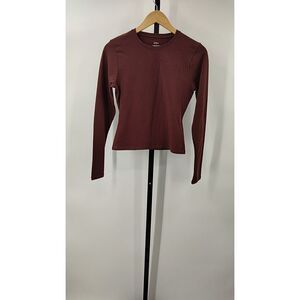 Quince Brown Sleeved Top M